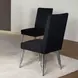 Ava Black Upholstered Dining Chair Set of 2