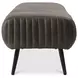 Endora Charred Olive Leather Upholstered Accent Bench