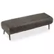 Endora Charred Olive Leather Upholstered Accent Bench