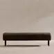 Endora Charred Olive Leather Upholstered Accent Bench