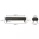 Endora Charred Olive Leather Upholstered Accent Bench