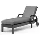 Monterey Canvas Granite 78" Outdoor Chaise Lounge with Self Welt