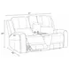 Belmont Lyric Caramel Leather 77" Zero Gravity Power Reclining Loveseat with Console and USB Charging