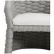 Salinas Nordic Gray and White Performance Fabric Outdoor Arm Chair