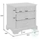Hickory Creek Brown Velvet 3 Drawer Nightstand