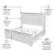 Bay Harbor Distressed White King Panel Bed