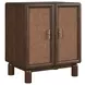 Verge Handcrafted Walnut 2 Door Nightstand