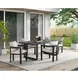 Fresca Dark Gray 77" Outdoor Rectangular Dining Table