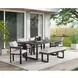 Fresca Dark Gray and Beige Outdoor Beige Dining Bench