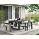 Fresca Dark Gray 77" Outdoor Rectangular Dining Table