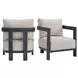 Fresca Beige Outdoor Upholstered Chair Set of 2
