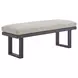 Fresca Dark Gray and Beige Outdoor Beige Dining Bench