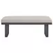 Fresca Dark Gray and Beige Outdoor Beige Dining Bench