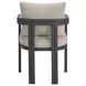 Fresca Dark Gray and Beige Outdoor Upholstered Dining Chair Set of 2