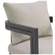 Fresca Dark Gray and Beige Outdoor Upholstered Dining Chair Set of 2