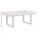Fresca Dark Gray 77" Outdoor Rectangular Dining Table