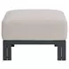 Fresca Beige Outdoor Upholstered Square Ottoman