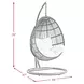 Fresca Beige Outdoor Upholstered Swing Egg Chair