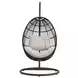 Fresca Beige Outdoor Upholstered Swing Egg Chair
