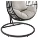 Fresca Beige Outdoor Upholstered Swing Egg Chair