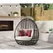 Fresca Beige Outdoor Upholstered Twin Egg Chair with 3 Pillows