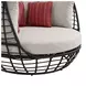 Fresca Beige Outdoor Upholstered Twin Egg Chair with 3 Pillows