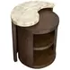 Mcpherson Burnt Umber Free Form Marble Top Nesting End Table