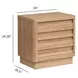 Brentwood Heights Provincial Brown 2 Drawer Nightstand with USB Charging