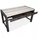 Plum Creek Ravenwood Black and White 60" Marble Top Writing Desk
