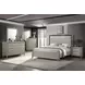 Lennox Gray Queen Upholstered Panel Bed