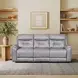 Point Break Graystone 90" Triple Power Reclining Sofa with USB Charging and Pillow Top Arm