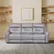 Point Break Graystone 90" Triple Power Reclining Sofa with USB Charging and Pillow Top Arm