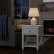 Point Breeze Fresh White and Soft Gray Glaze Rectangular Chairside Table