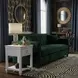 Point Breeze Fresh White and Soft Gray Glaze Rectangular Chairside Table