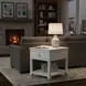 Point Breeze Fresh White and Soft Gray Glaze Rectangular End Table