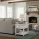 Point Breeze Fresh White and Soft Gray Glaze Rectangular End Table