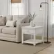 Point Breeze Fresh White and Soft Gray Glaze Rectangular End Table