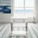 Point Breeze Fresh White and Soft Gray Glaze Rectangular End Table with Metal