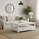 Point Breeze Fresh White and Soft Gray Glaze Rectangular Occasional Table Set with Casters
