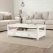 Point Breeze Fresh White and Soft Gray Glaze Rectangular Occasional Table Set with Casters