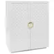 Poppy White Lacquer 2 Door Soft Close Accent Cabinet