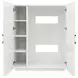 Poppy White Lacquer 2 Door Soft Close Accent Cabinet