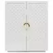 Poppy White Lacquer 2 Door Soft Close Accent Cabinet