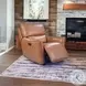 Portland Desert Leather Glider Power Recliner with Power Headrest and USB Charging