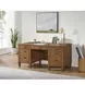 Beth Brown Oak Double Pedestal Desk with USB Charging