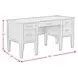 Beth Brown Oak Half Pedestal Desk with USB Charging