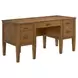 Beth Brown Oak Half Pedestal Desk with USB Charging
