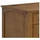 Beth Brown Oak Half Pedestal Desk with USB Charging