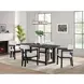 Canal Black 78" Rectangular Dining Table