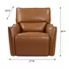 Portland Desert Leather Glider Power Recliner with Power Headrest and USB Charging